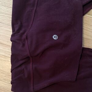 lululemon athletica Deep Red Leggings